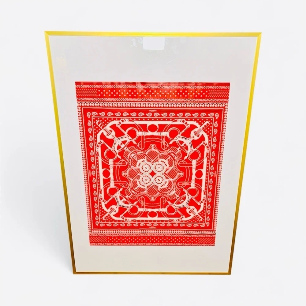 Hermès Emblematic Wrapping Paper or Frame As Art– Rare 2018 Authentic (1 Sheet)
